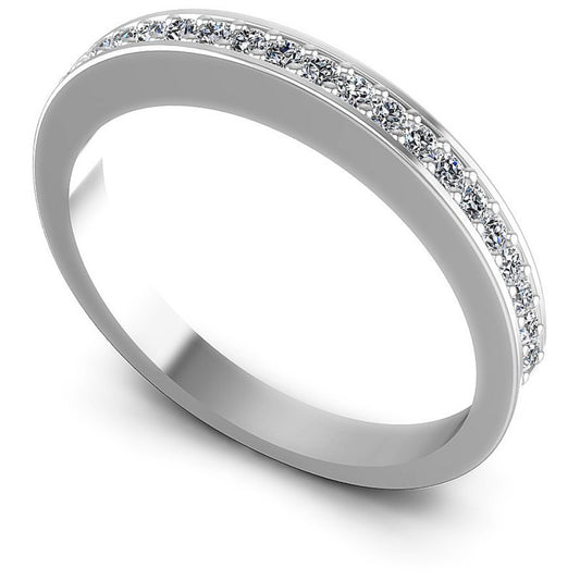 Round Diamonds 0.30CT Diamonds Wedding Band in 14KT White Gold