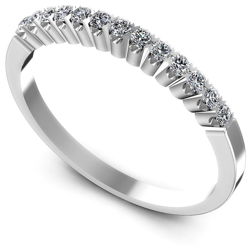 Round Diamonds 0.25CT Diamonds Wedding Band in 14KT White Gold