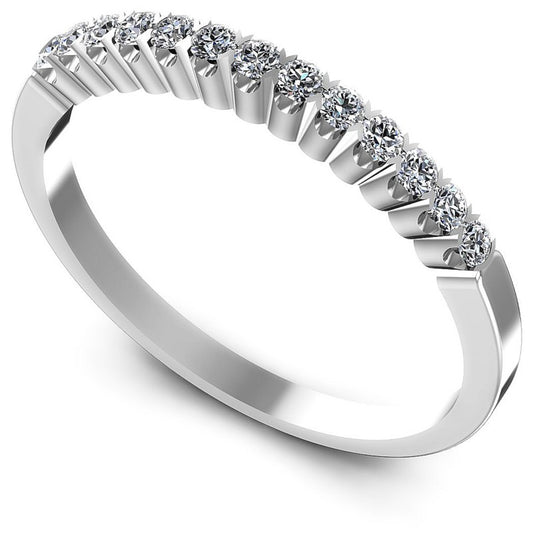 Round Diamonds 0.25CT Diamonds Wedding Band in 14KT White Gold