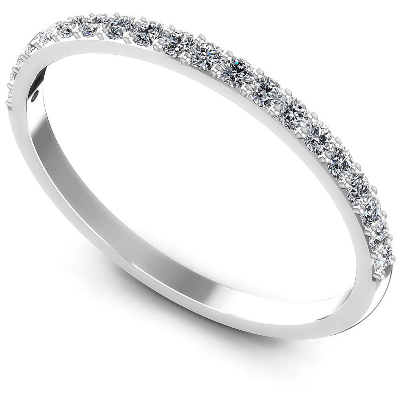 Round Diamonds 0.25CT Diamonds Wedding Band in 14KT White Gold