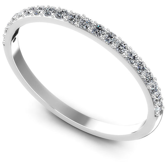 Round Diamonds 0.25CT Diamonds Wedding Band in 14KT White Gold