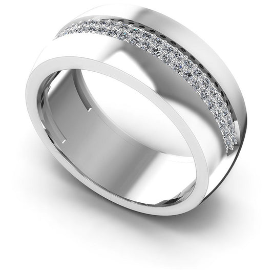 Round Diamonds 0.45CT Diamonds Wedding Band in 14KT White Gold