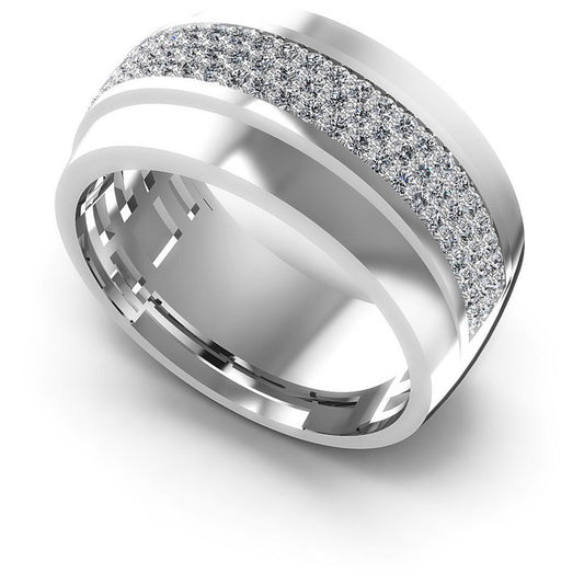 Round Diamonds 0.65CT Diamonds Wedding Band in 14KT White Gold