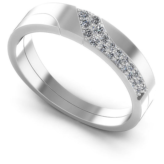 Round Diamonds 0.25CT Diamonds Wedding Band in 14KT White Gold