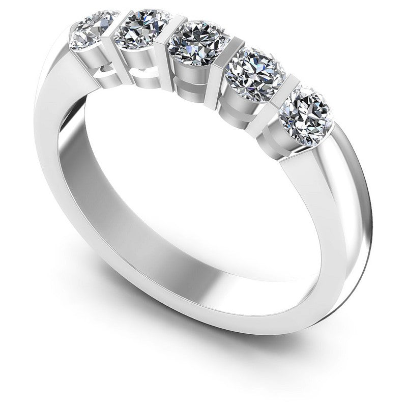 Round Diamonds 0.75CT Diamonds Wedding Band in 14KT White Gold