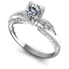 Round Diamonds 0.85CT Engagement Ring in 14KT White Gold