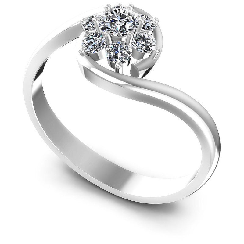 Round Diamonds 0.45CT Fashion Ring in 14KT White Gold
