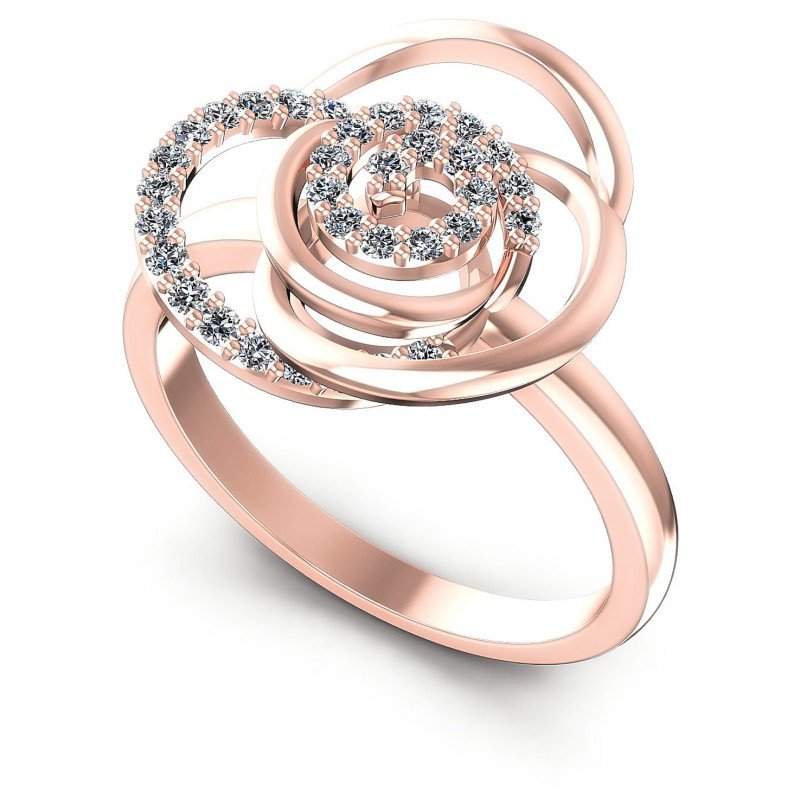 Round Diamonds 0.25CT Fashion Ring in 18KT White Gold