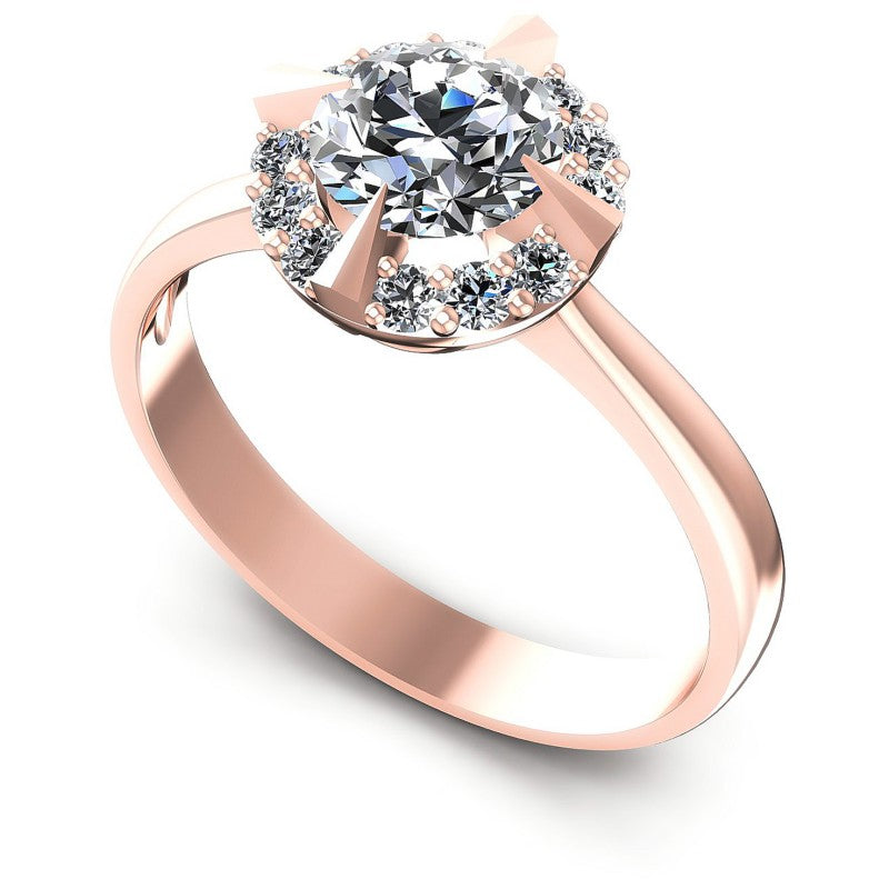 Round Diamonds 0.60CT Halo Ring in 18KT White Gold