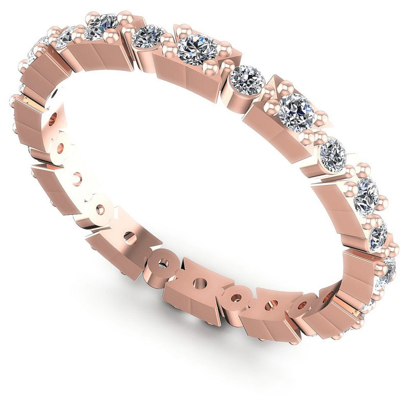 Round Diamonds 0.45CT Eternity Ring in 18KT White Gold