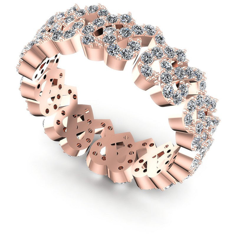 Round Diamonds 0.90CT Eternity Ring in 18KT White Gold