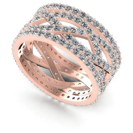 Round Diamonds 2.40CT Eternity Ring in 18KT White Gold