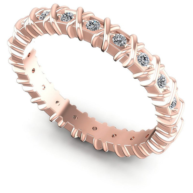 Round Diamonds 0.25CT Eternity Ring in 18KT White Gold