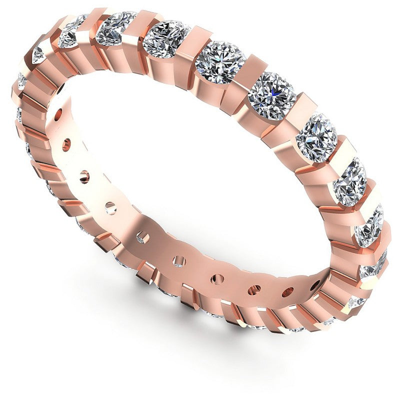 Round Diamonds 2.25CT Eternity Ring in 18KT White Gold