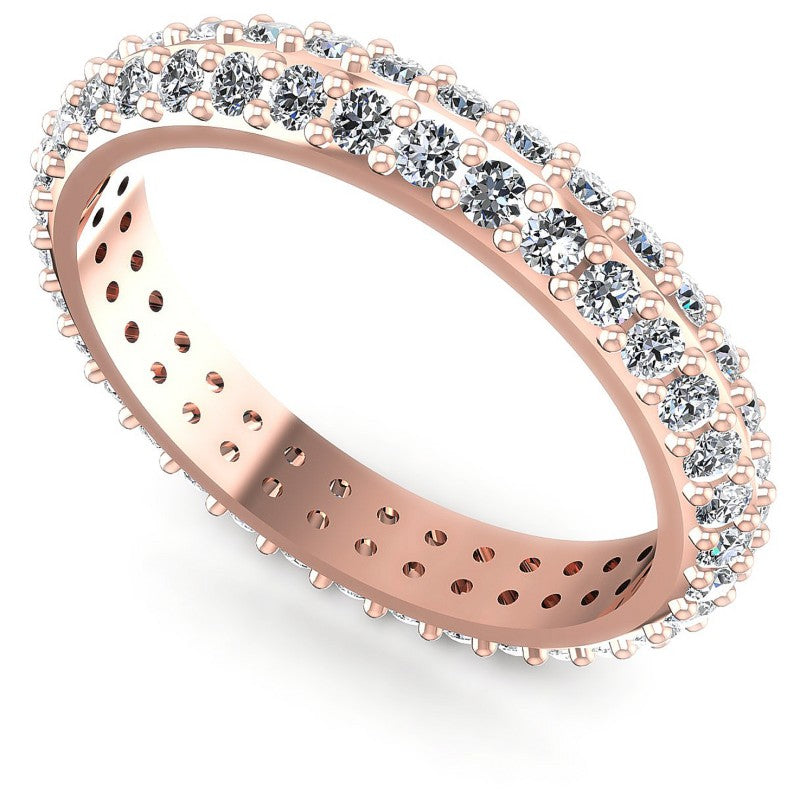Round Diamonds 0.90CT Eternity Ring in 18KT White Gold