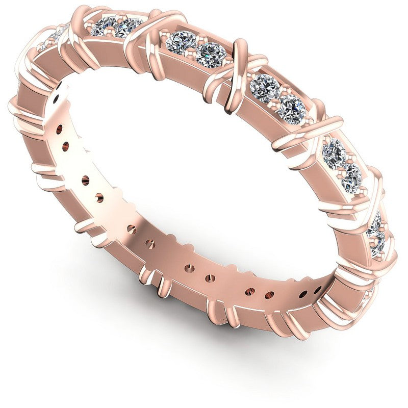 Round Diamonds 0.35CT Eternity Ring in 18KT White Gold