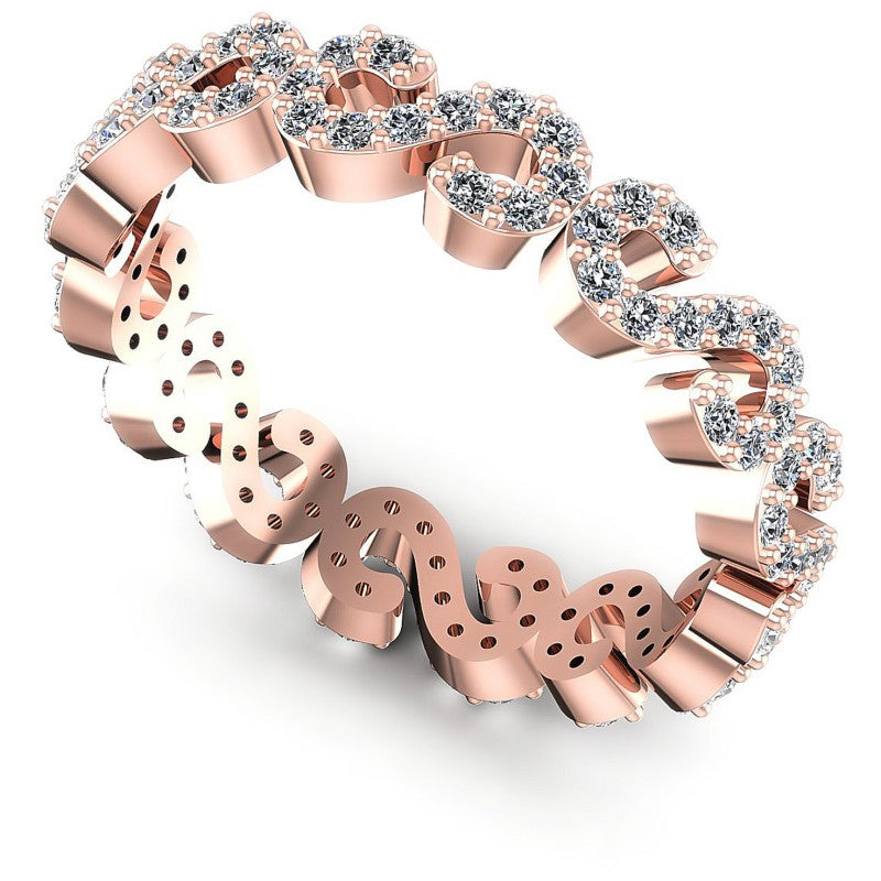 Round Diamonds 0.55CT Eternity Ring in 18KT White Gold