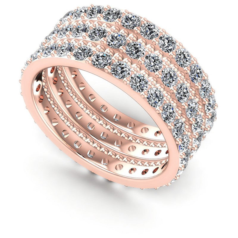 Round Diamonds 2.95CT Eternity Ring in 18KT White Gold