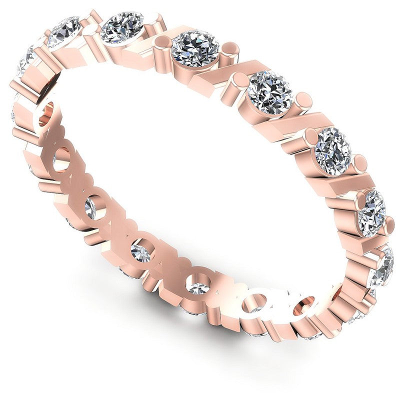 Round Diamonds 0.50CT Eternity Ring in 18KT White Gold