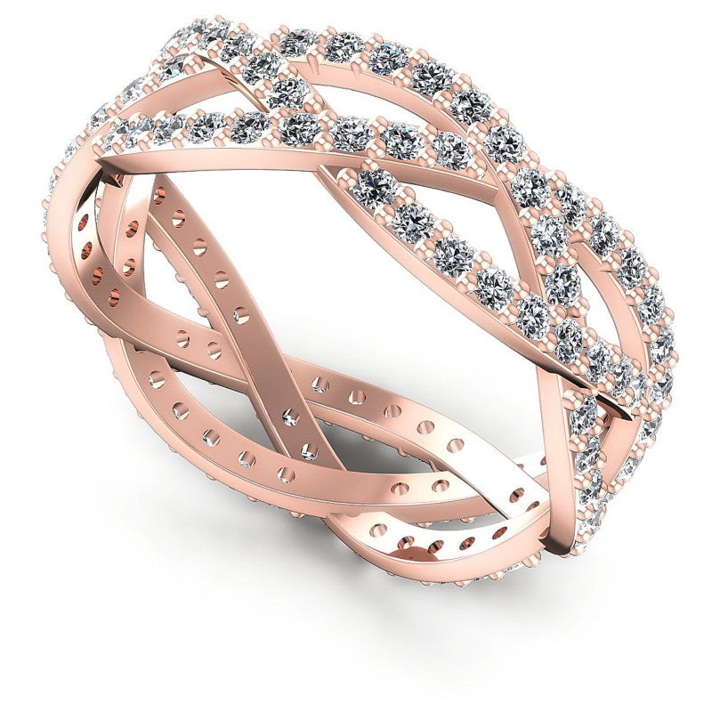 Round Diamonds 0.90CT Eternity Ring in 18KT White Gold