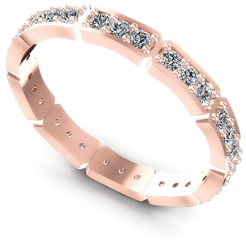 Round Diamonds 0.50CT Eternity Ring in 18KT White Gold