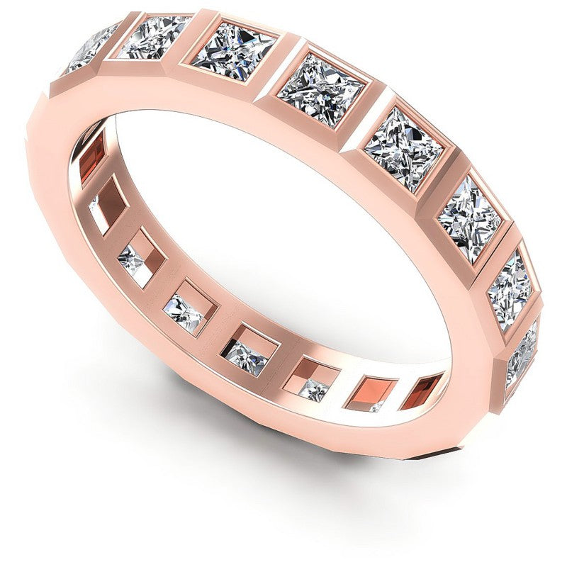 Princess Diamonds 2.10CT Eternity Ring in 18KT White Gold