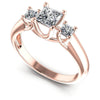 Princess Diamonds 0.75CT Three Stone Ring in 18KT White Gold