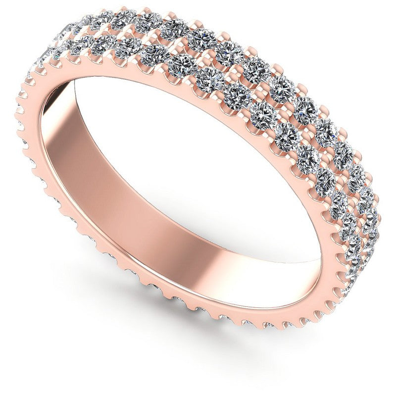 Round Diamonds 1.05CT Eternity Ring in 18KT White Gold