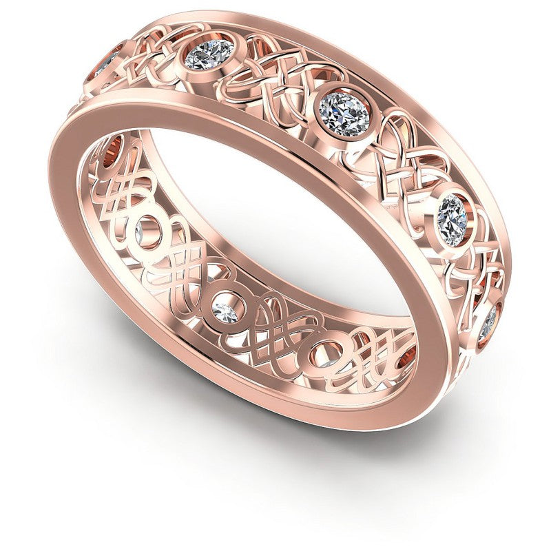Round Diamonds 0.45CT Diamonds Wedding Band in 18KT White Gold