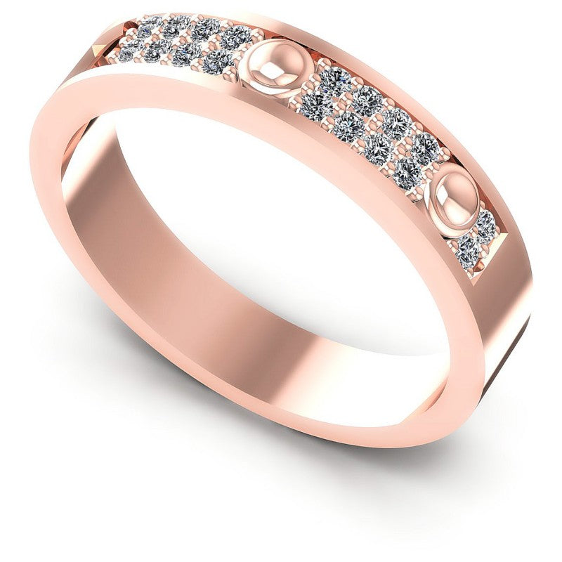 Round Diamonds 0.20CT Diamonds Wedding Band in 18KT White Gold