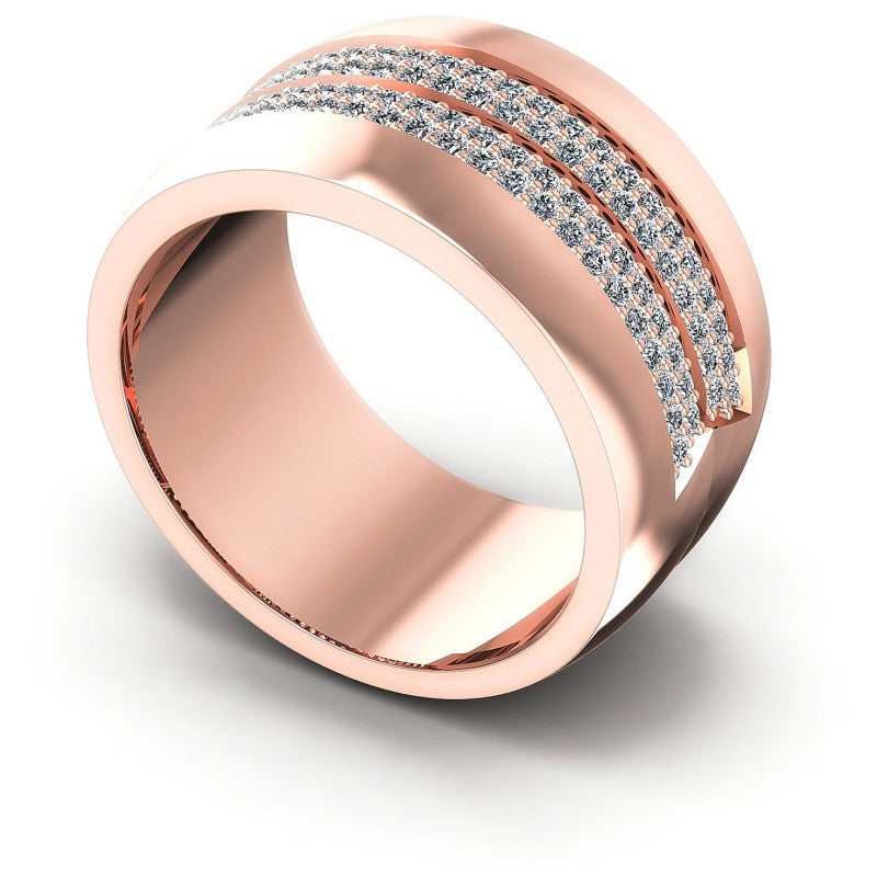 Round Diamonds 0.85CT Diamonds Wedding Band in 18KT White Gold