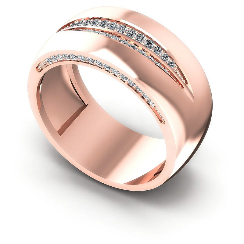 Round Diamonds 0.45CT Diamonds Wedding Band in 18KT White Gold