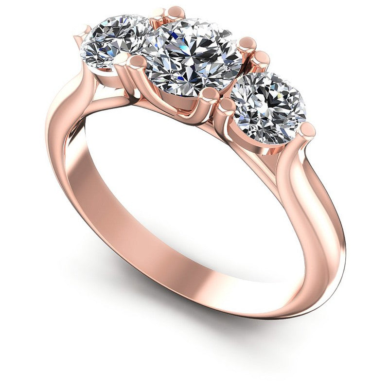 Round Diamonds 1.40CT Three Stone Ring in 18KT White Gold