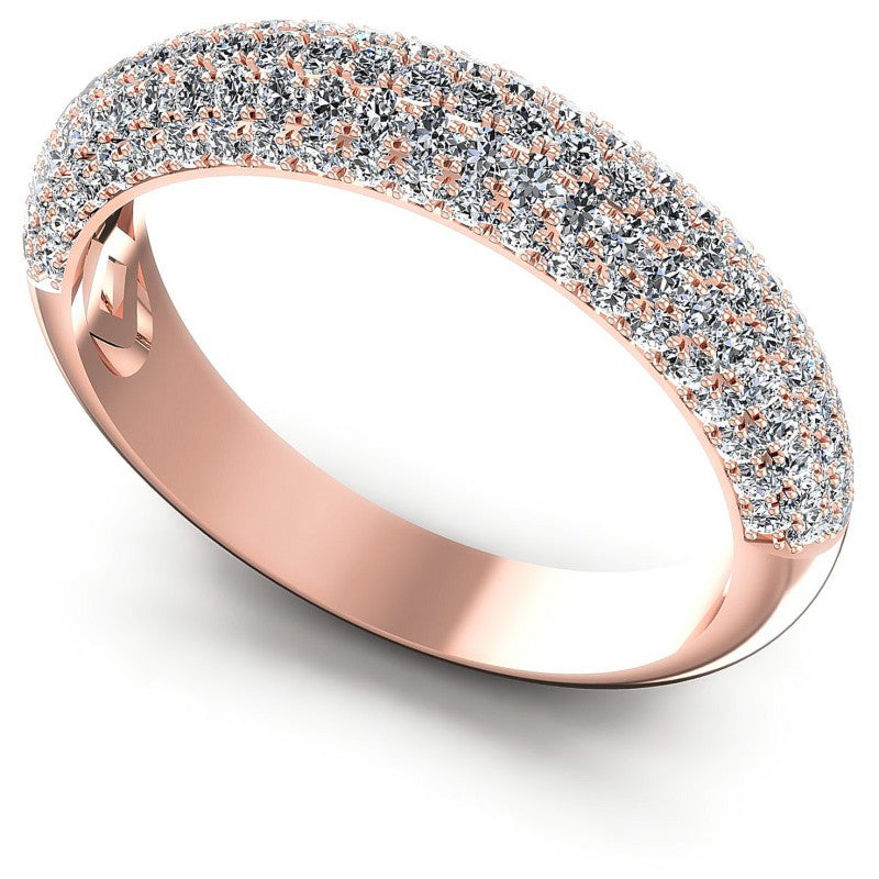 Round Diamonds 1.30CT Diamonds Wedding Band in 18KT White Gold