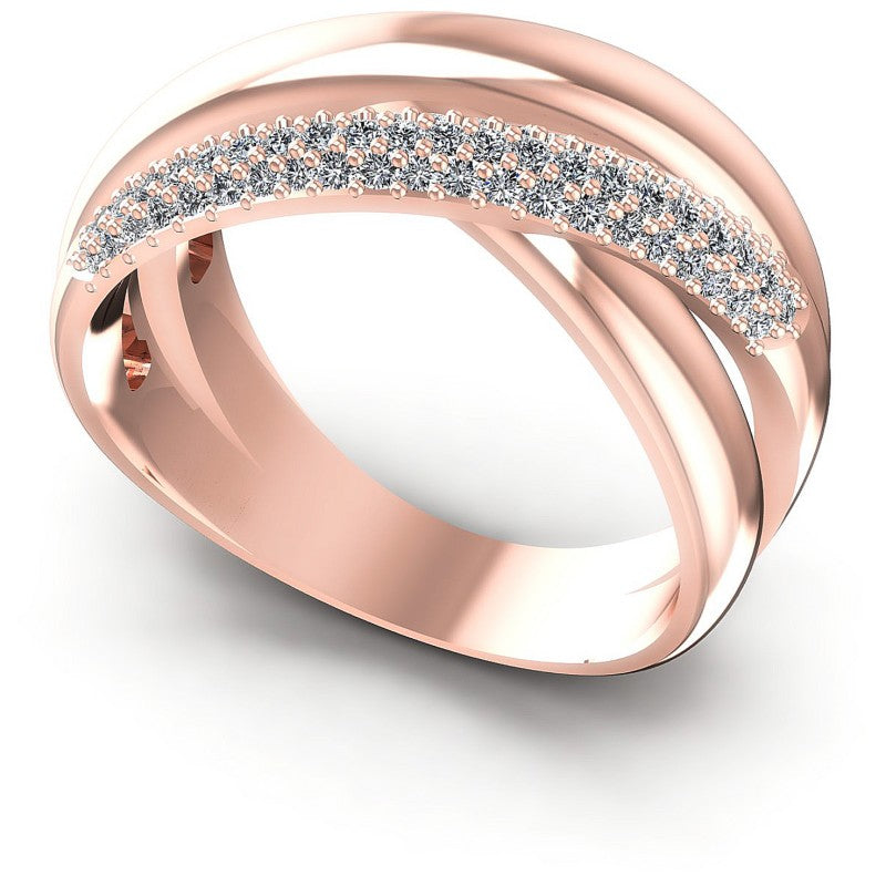 Round Diamonds 0.45CT Diamonds Wedding Band in 18KT White Gold