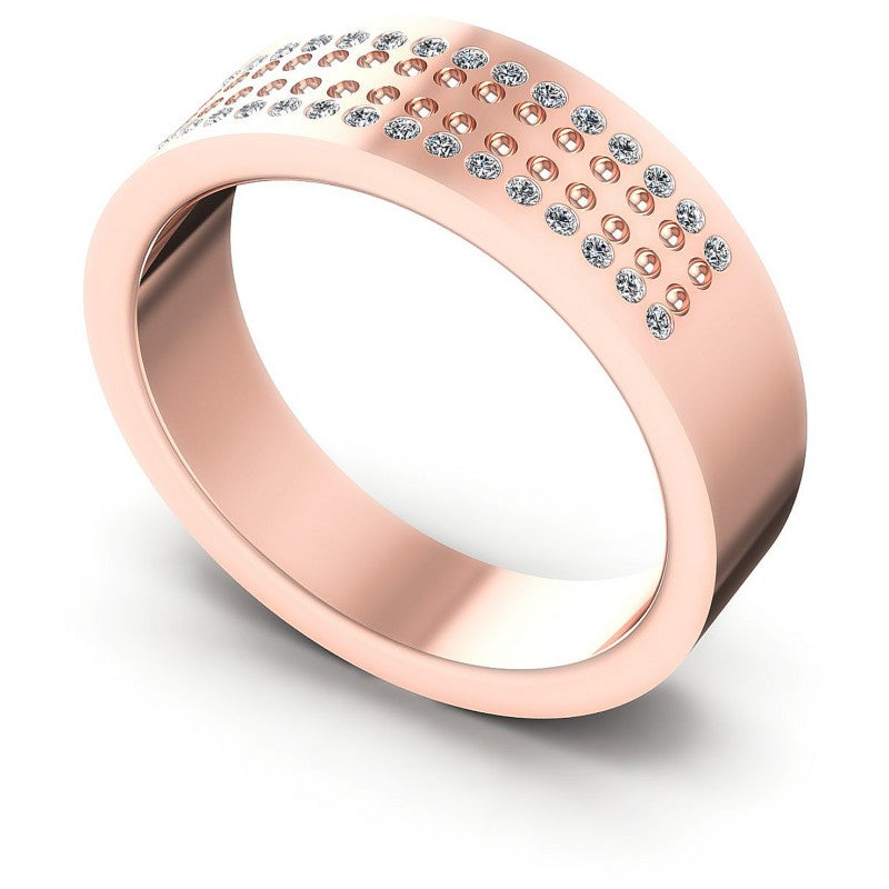 Round Diamonds 0.20CT Diamonds Wedding Band in 18KT White Gold