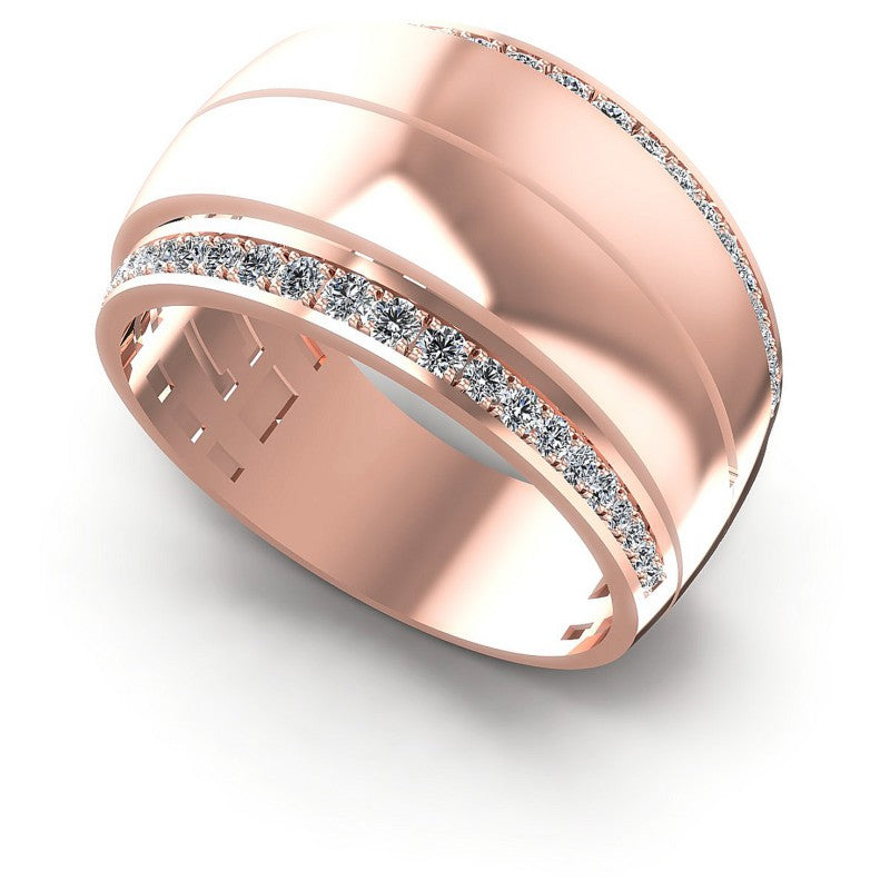 Round Diamonds 0.55CT Diamonds Wedding Band in 18KT White Gold