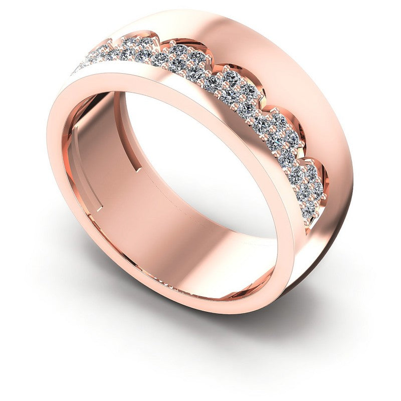 Round Diamonds 0.45CT Diamonds Wedding Band in 18KT White Gold