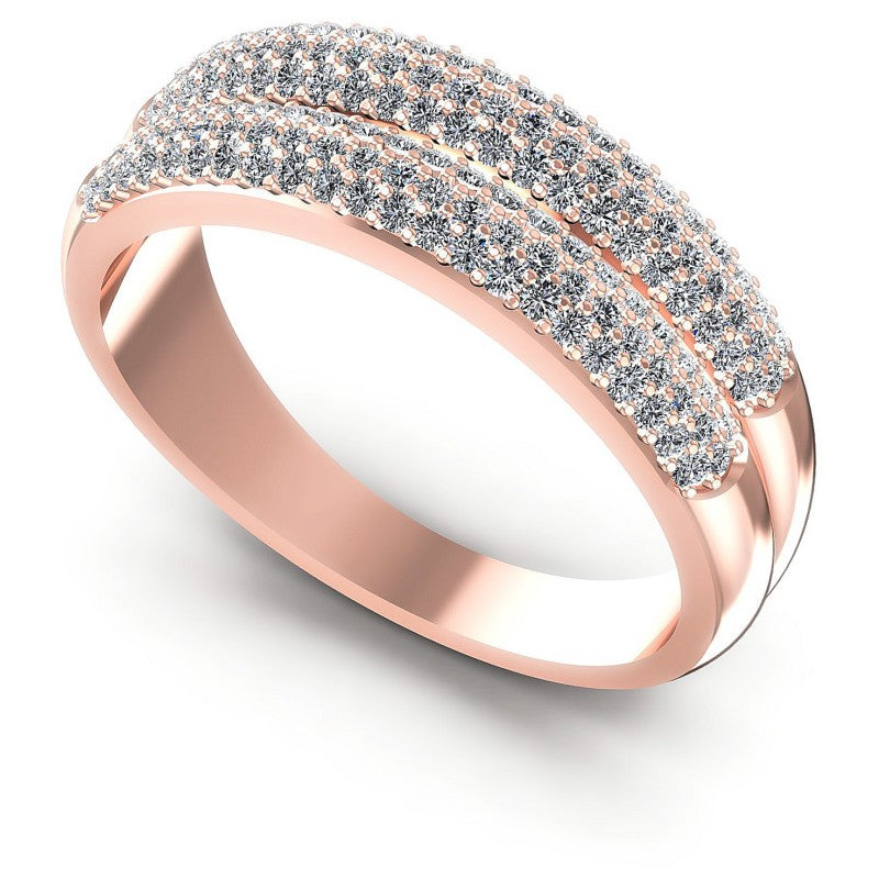 Round Diamonds 0.60CT Diamonds Wedding Band in 18KT White Gold