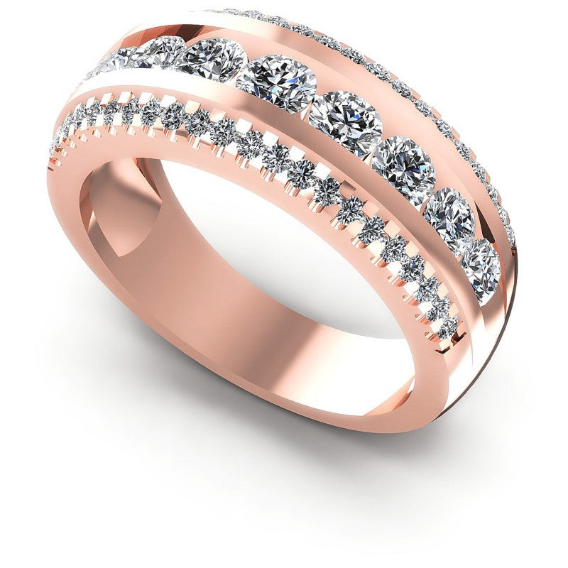 Round Diamonds 1.20CT Diamonds Wedding Band in 18KT White Gold