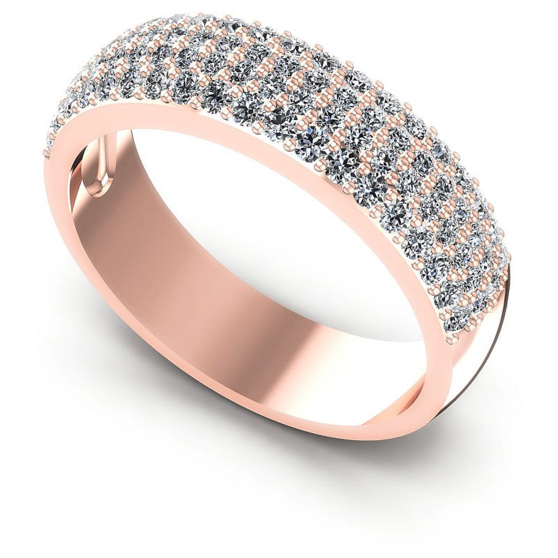 Round Diamonds 0.85CT Diamonds Wedding Band in 18KT White Gold