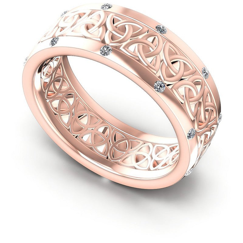 Round Diamonds 0.20CT Diamonds Wedding Band in 18KT White Gold