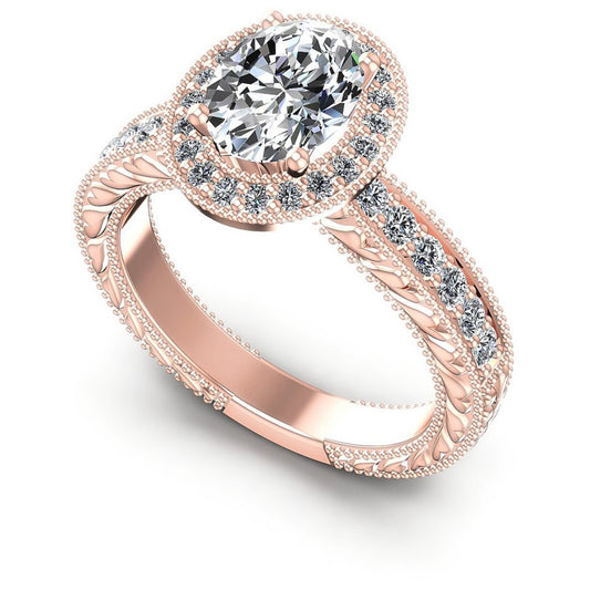 Round Diamonds 0.55CT Antique Ring in 18KT White Gold