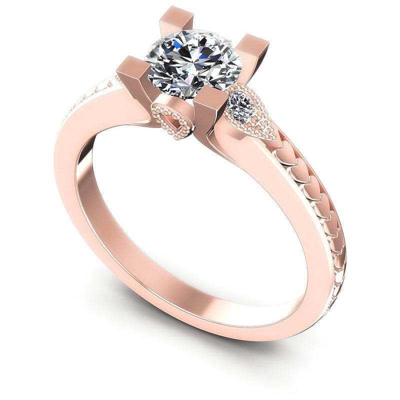 Round Diamonds 0.45CT Antique Ring in 18KT White Gold