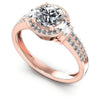Baguette and Round Diamonds 0.75CT Antique Ring in 18KT White Gold