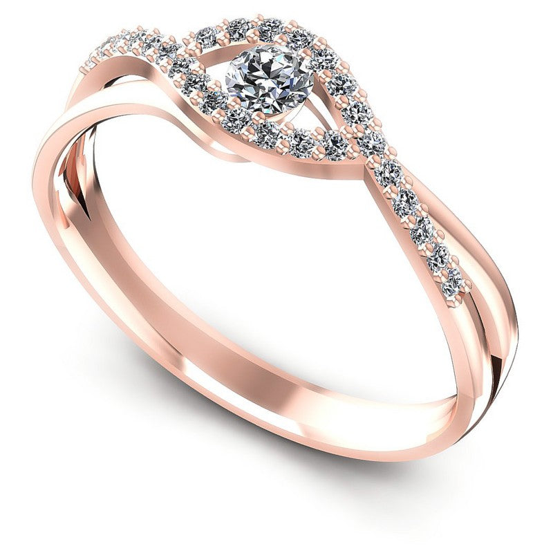 Round Diamonds 0.25CT Engagement Ring in 18KT White Gold
