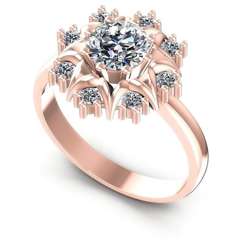 Round Diamonds 0.60CT Engagement Ring in 18KT White Gold