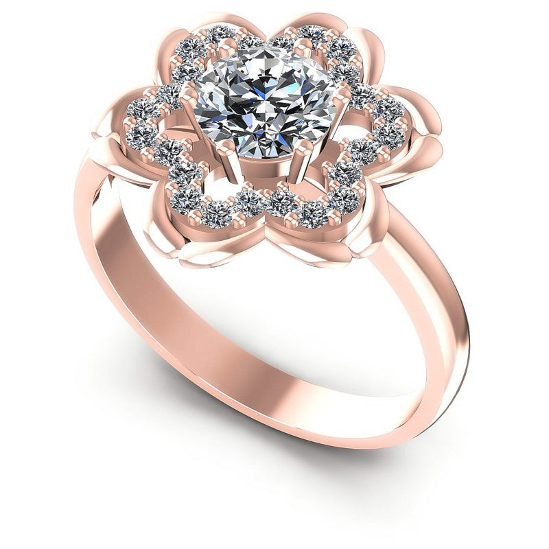 Round Diamonds 0.65CT Engagement Ring in 18KT White Gold