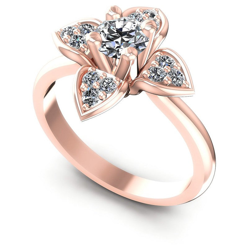 Round Diamonds 0.55CT Engagement Ring in 18KT White Gold