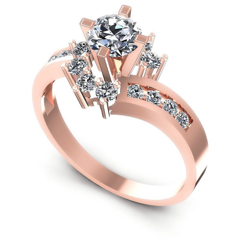 Round Diamonds 0.65CT Engagement Ring in 18KT White Gold